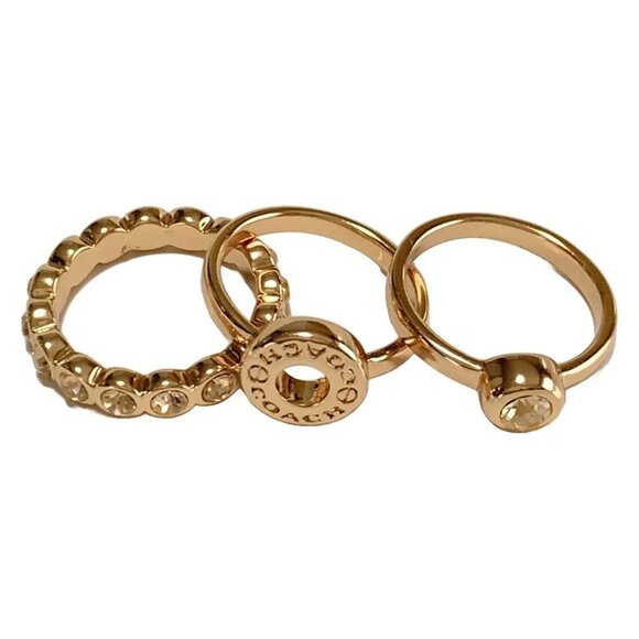 Auth COACH - Rose Gold Hardware Ring #5 - Picture 1 of 3